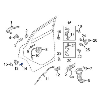 Ford OE - Right Lower Door Lock Striker Plate Screw