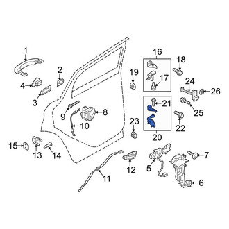 Ford OE - Rear Right Lower Door Hinge