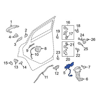 Ford OE - Rear Right Exterior Door Handle Reinforcement