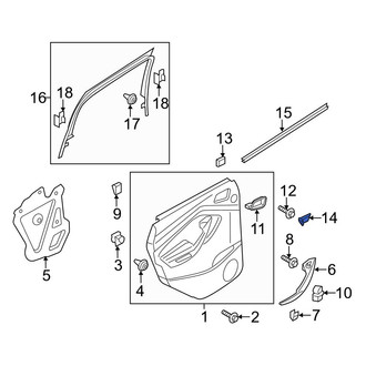 Ford OE - Rear Left Interior Door Handle Screw Cap