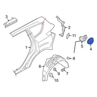 Ford OE - Rear Fuel Filler Door