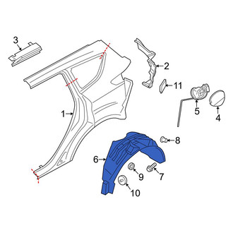 Ford OE - Rear Left Quarter Panel Splash Shield