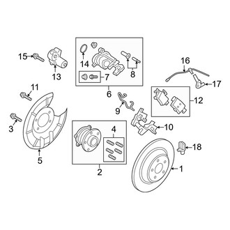 Ford OE - Rear Suspension - Brake Components (AWD)