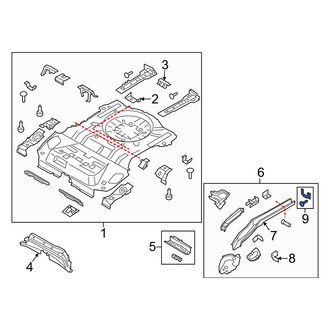 Ford OE - Rear Bumper Impact Bar Bracket