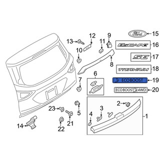 Ford OE - Rear Hatch Emblem