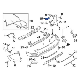 Ford OE - Rear Right Lower Bumper Cover Support Rail