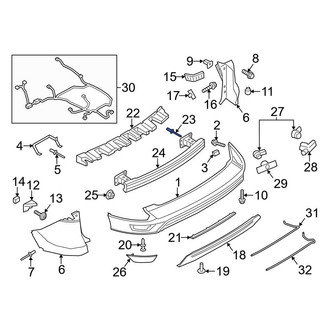 Ford OE - Bumper Cover Support Rail Rivet