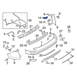 Ford OE - Rear Right Lower Bumper Cover Support Rail