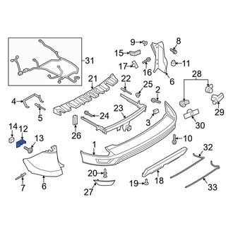 Ford OE - Rear Left Upper Bumper Cover Support Rail