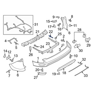 Ford OE - Bumper Cover Support Rail Rivet