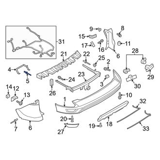 Ford OE - Bumper Cover Support Rail Rivet