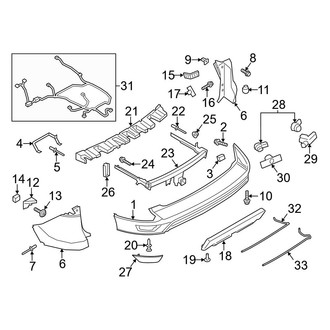 Ford OE - Rear Bumper - Bumper & Components (With Trailer Package)