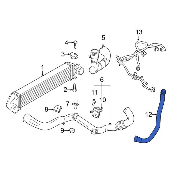 Ford OE GV6Z9K308A Turbocharger Intercooler Bypass Valve