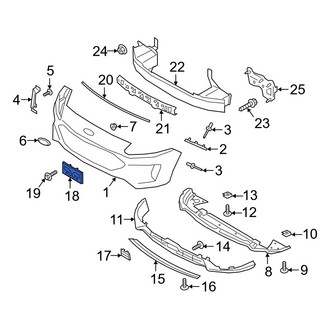 Ford OE - Front License Plate Bracket