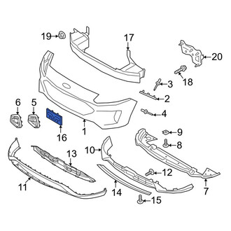 Ford OE - Front License Plate Bracket