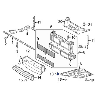 Ford OE - Radiator Support Splash Shield Nut