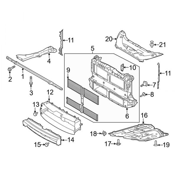 Ford OE PZ1Z5816146D - Front Radiator Support Panel