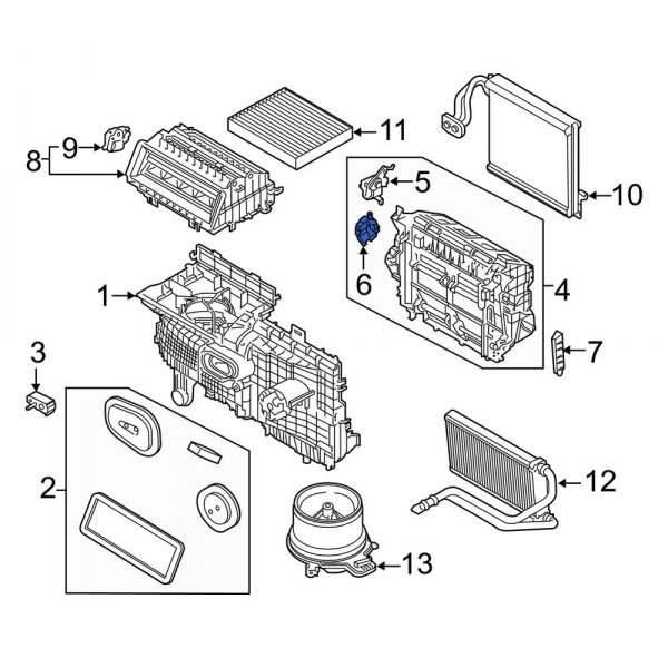 HVAC Floor Mode Door Actuator