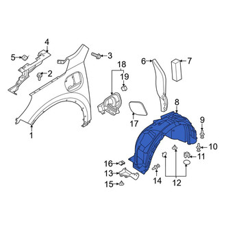 Ford OE - Front Right Fender Splash Shield
