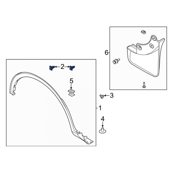 Wheel Arch Molding Clip