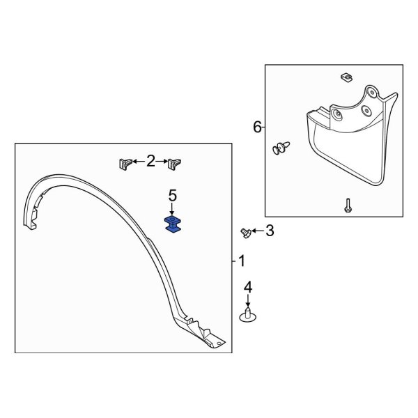 Wheel Arch Molding Clip