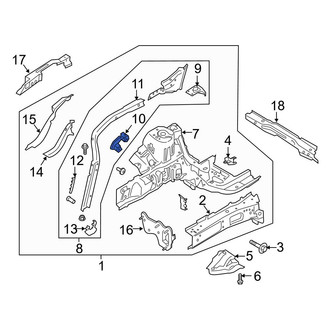 Ford OE - Left Fender Rail Bracket