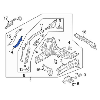 Ford OE - Right Fender Rail Bracket