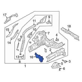 Ford OE - Front Right Bumper Impact Bar Bracket