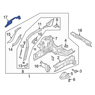Ford OE - Front Right Inner Fender Reinforcement Bar