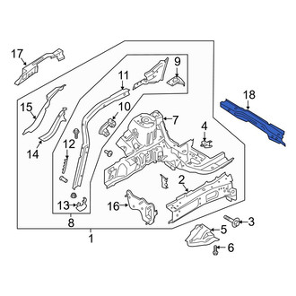 Ford OE - Front Frame Side Member Crossmember
