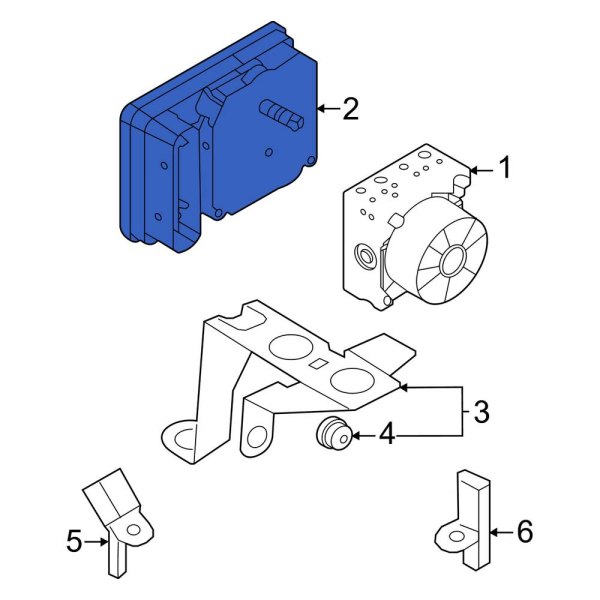 Ford OE LX6Z2C219N ABS Control Module