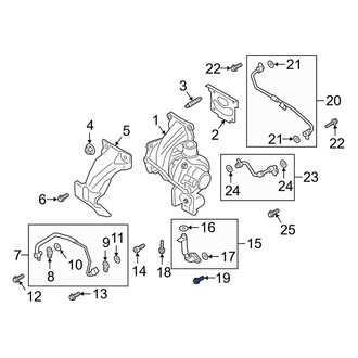 Ford OE - Turbocharger Coolant Line Bolt