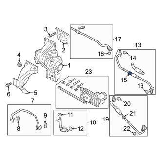 Ford OE - Center Turbocharger Coolant Line Gasket