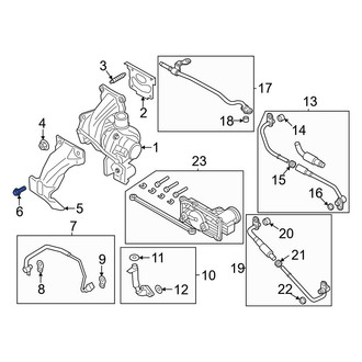 Ford OE - Turbocharger Mount Heat Shield Bolt