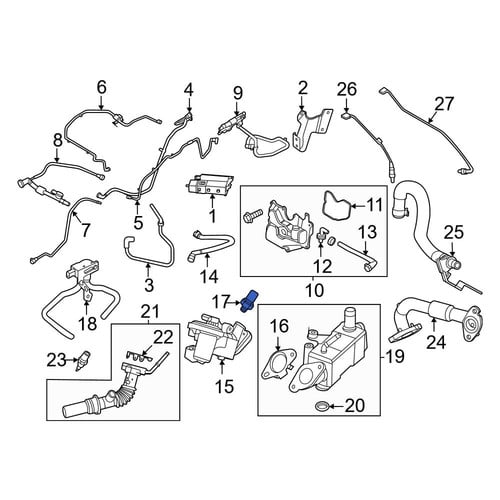 Genuine OEM Ford Part - Pressure Sensor DC3Z-9J460-D | Genuine OEM Ford