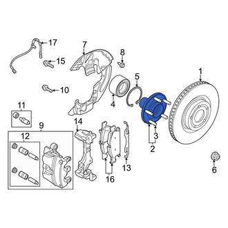 Ford OE - Front Wheel Bearing and Hub Assembly