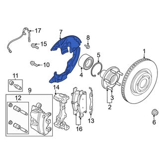 Ford OE - Front Left Brake Dust Shield