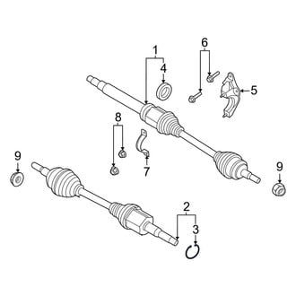 Ford OE - Left CV Axle Shaft Retaining Ring