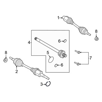 Ford OE - Front Left CV Axle Shaft Retaining Ring