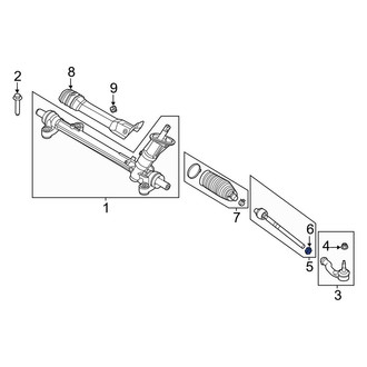 Ford OE - Outer Steering Tie Rod Nut