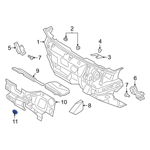 Dashboard Panel Insulator Clip