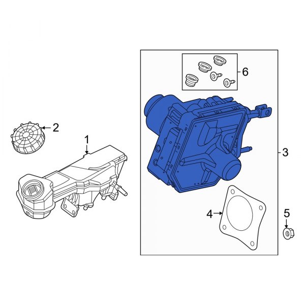 Ford OE LX6Z2162A Brake Master Cylinder Reservoir Cap