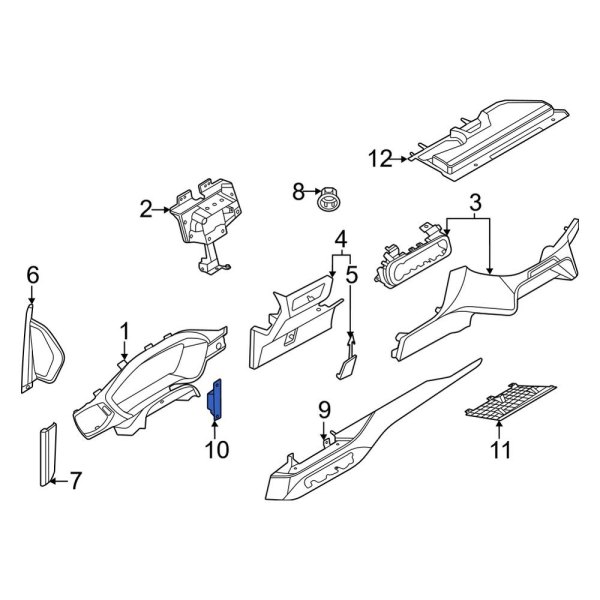 Instrument Panel Trim Panel Bracket