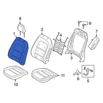 Ford OE - Front Left Seat Back Cushion Cover