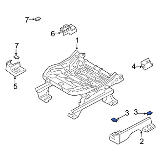 Ford OE - Rear Right Seat Track Cover Cap