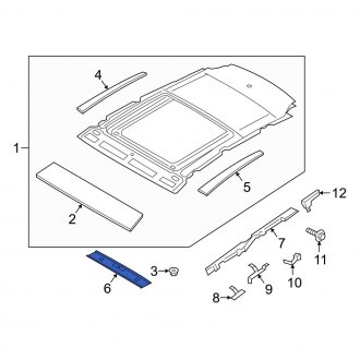 Ford OE LJ6Z5450036A - Rear Sunroof Molding