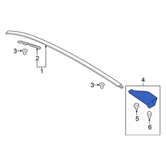 Ford OE - Left Roof Drip Molding Cap