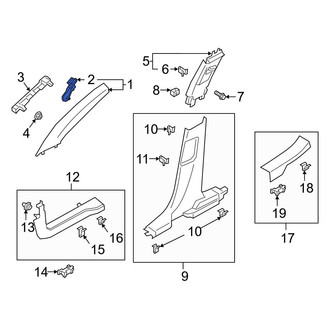 Ford OE - Body A-Pillar Trim Panel Clip