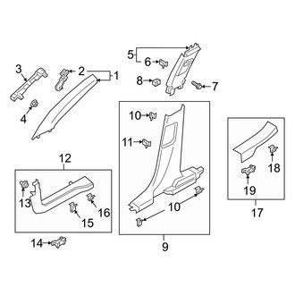 Ford OE - Pillars, Rocker & Floor - Interior Trim
