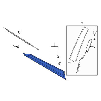 Ford OE - Front Left Door Molding